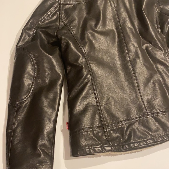 Levi’s Medium Brown Hooded Full Zip Bomber Jacket Coat T - Picture 6 of 16